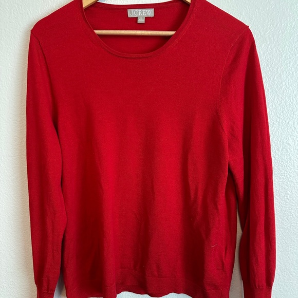 J. Crew Sweaters - J. Crew Women's Bold Red Crew Neck Sweater